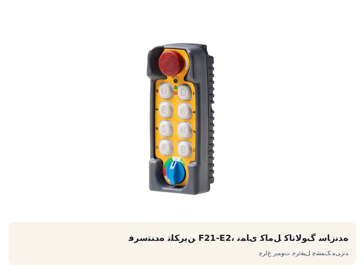 فرستنده تلکرین F21-E2، نمای کامل کاتالوگ سازنده. چراغ ریموت جرثقیل چشمک میزند