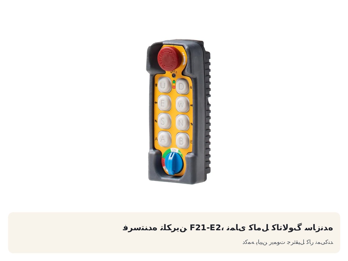 فرستنده تلکرین F21-E2، نمای کامل کاتالوگ سازنده. دکمه پایین ریموت جرثقیل کار نمیکند