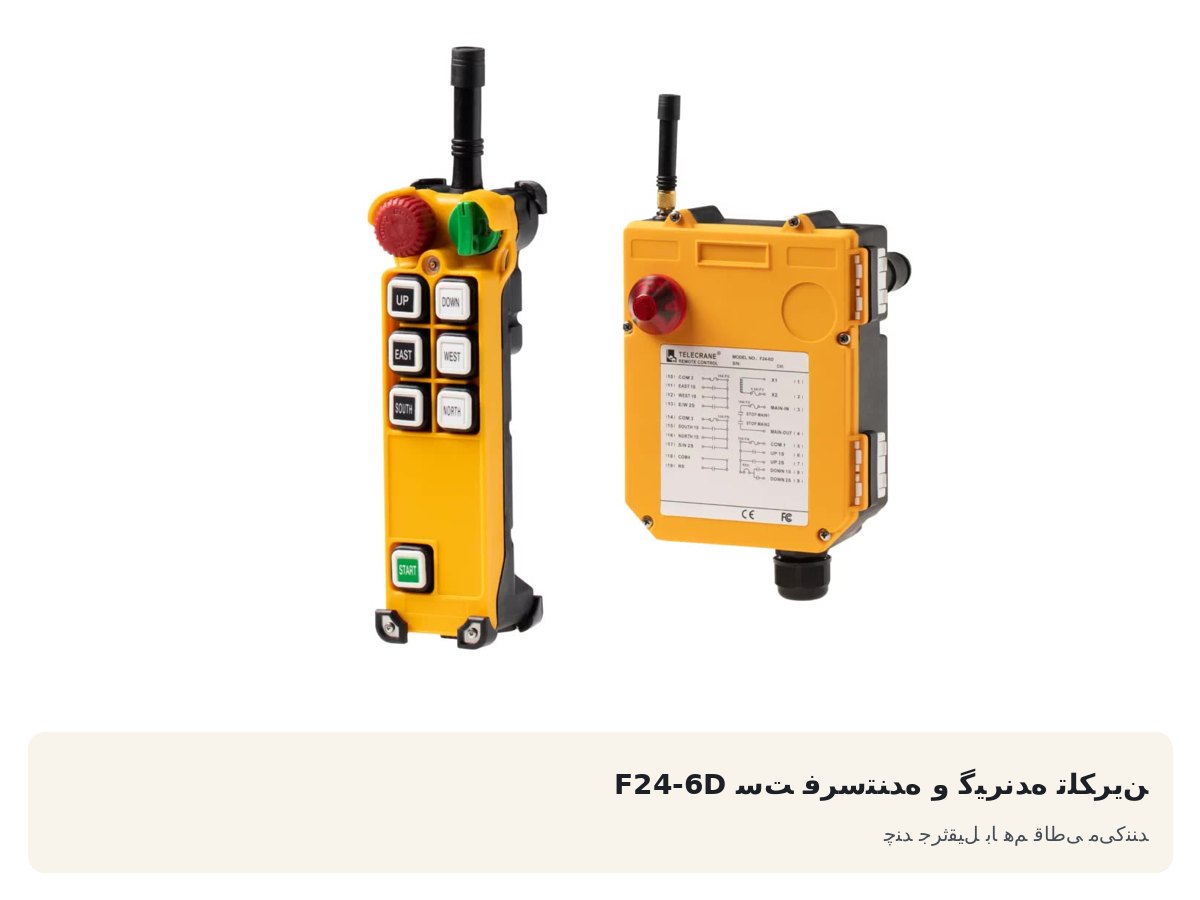 ست فرستنده و گیرنده تلکرین F24-6D. چند جرثقیل با هم قاطی می‌کنند